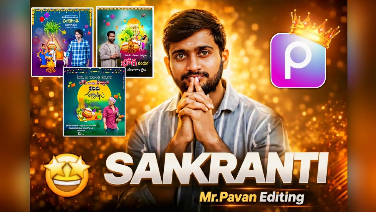 How to Sankranti banners editing in picsart photo editing in sankranti background editing 