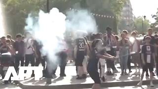 Police Fire Tear Gas As Fans Gather In Paris For Champions League Final Apt