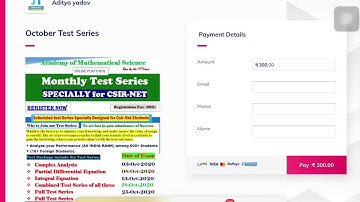 Online test Series for CSIR-UGC NET/JRF Aspirants/Concept of Mathematics