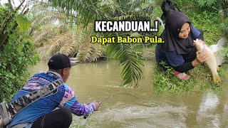 KETAGIHAN DI AJAK MANCING..! Casting ikan hampala dapat 1 ekor yang babon