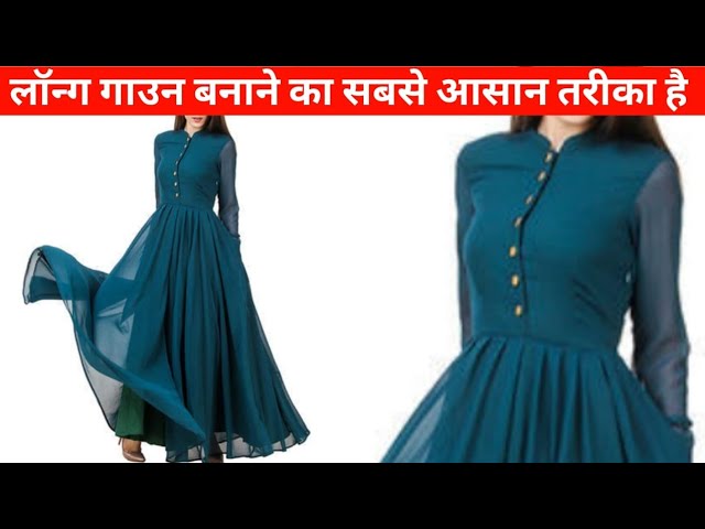 Party wear long gown // cutting and stitching..👌👌 - YouTube