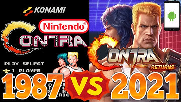 Contra 1987 (NES) VS. Contra Returns 2021 (Android) ULTIMATE COMPARISON