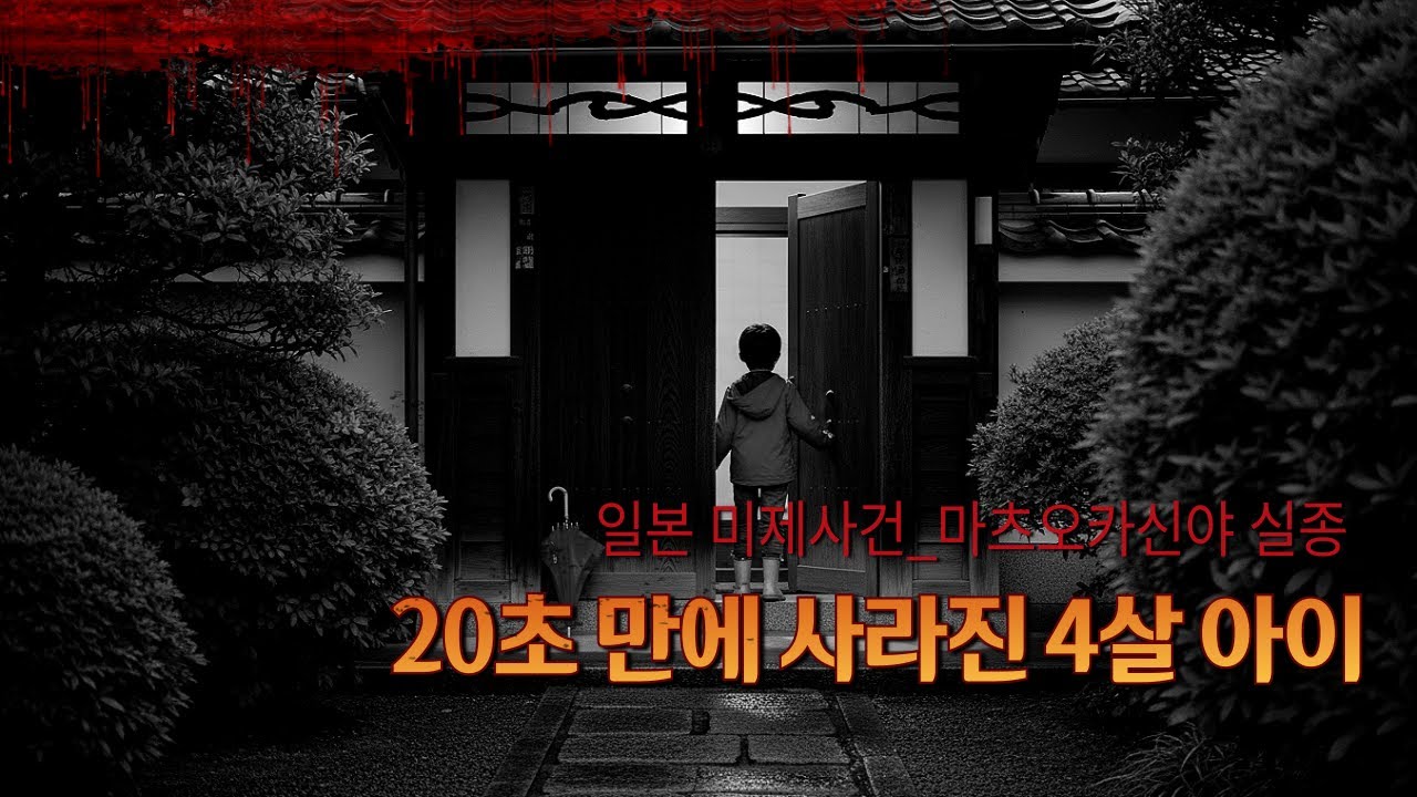 【실화괴담】20초 만에 증발한 4살 아이.. 36년째 미해결 사건 | 마츠오카 신야 실종사건 | 공포라디오 | 괴담 | 심야괴담 | 공포 썰 | 무서운실화