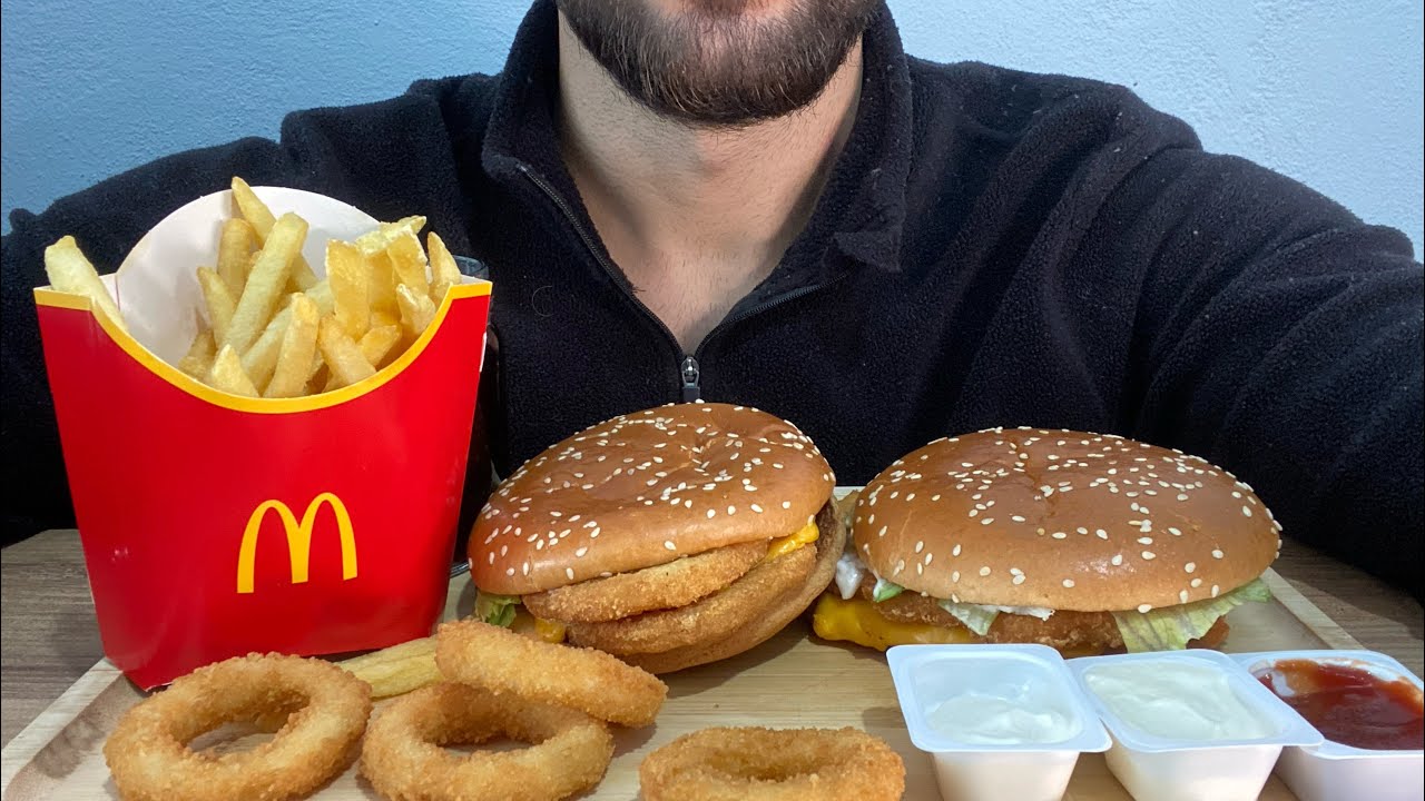 ASMR MUKBANG/ MC DONALS🍔MC DONALS MUKBANG ASMR🍕CHICKEN BURGER🍟TAVUK BURGER ASMR🍔