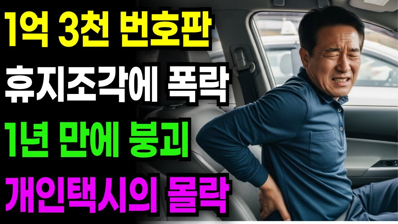 “1억 3천 택시 번호판 폭락” 퇴직금을 영끌 했다가 휴지조각 됐다…1년 만에 폐업 …망해가는 개인택시의 몰락 | 노후자금 | 노후사연 | 오디오북 | 사연라디오 | 노후의지혜 |