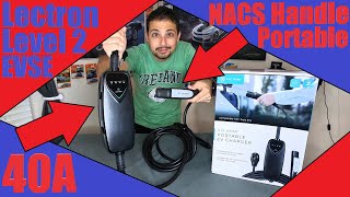 Lectron Portable Level 2 Tesla EV Charger With NACS Handle | A Simple EVSE For Tesla Owners & More