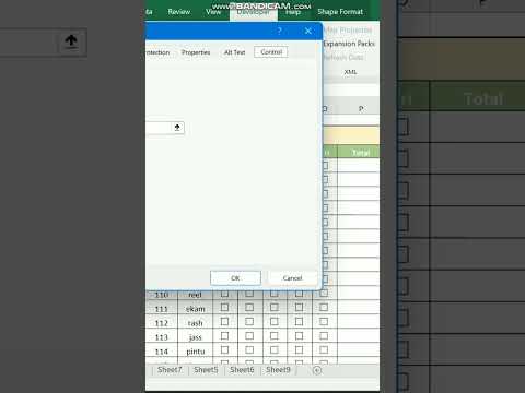 Tutorial on how to add & count check button in excel #excel #shorts #exceltips