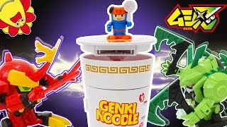 【ムシ忍】おいしそう♪セミニンのカップラーメンタワーをまもれ！の巻！忍者修行★サンサンキッズTV★