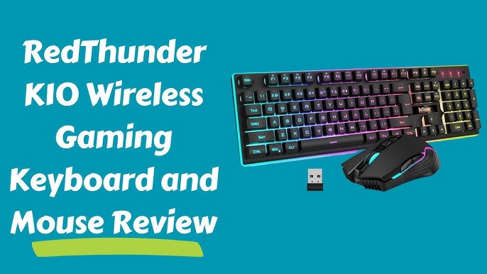 RedThunder K10 Wired Gaming Keyboard and Mouse and Wrist Rest