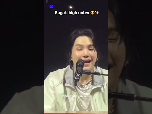 Suga’s high notes! Fascinating ✨🔥💜 #suga #yoongi #bts class=