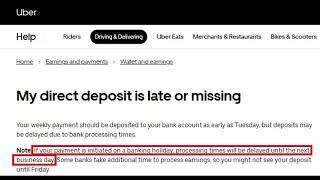 UberEats Didn't Deposit Funds - Payment Not Processed/Missing