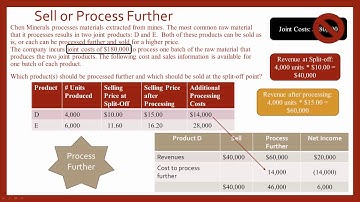 Incremental Analysis - Sell or Process Further