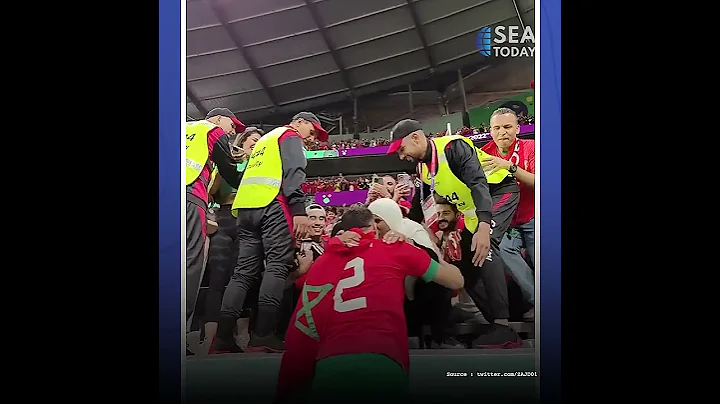 Achraf Hakimi Hugs and Kisses Mother After The Win...