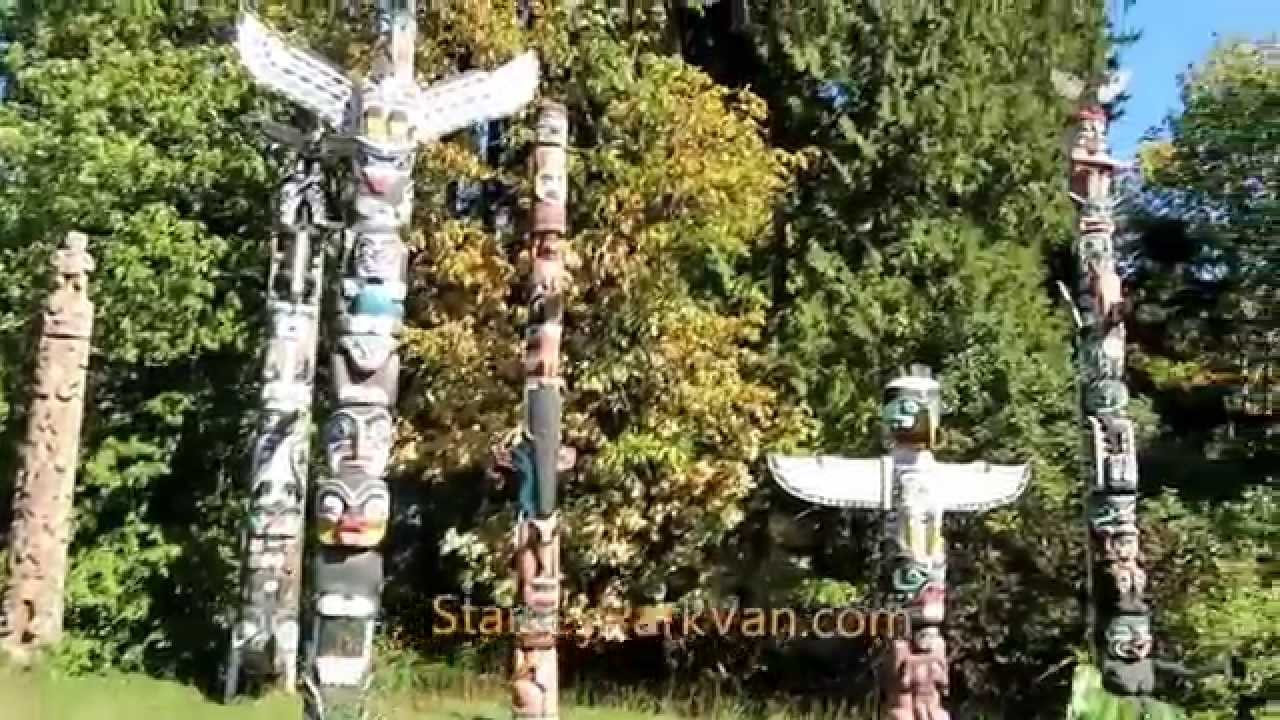 Vancouver Art, Vancouver Painting Watercolor Stanley Park Totem Poles,  Downtown Vancouver, Canada 8x10 Fine Art Print, Canada Art, Gift -   Canada