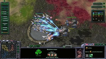 3 Fully upgraded Battlecruisers vs Void Rays with Flux Vanes only