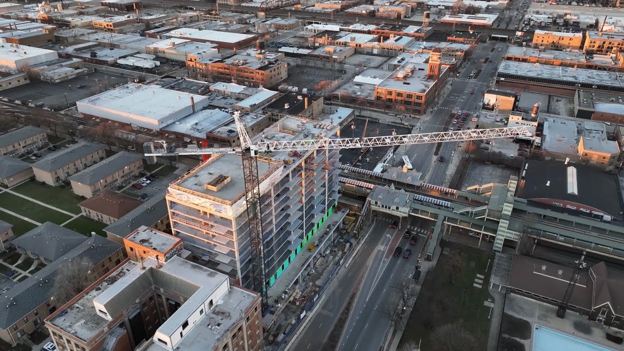 Drone View Of New Construction At 140 N Ashland Avenue YouTube