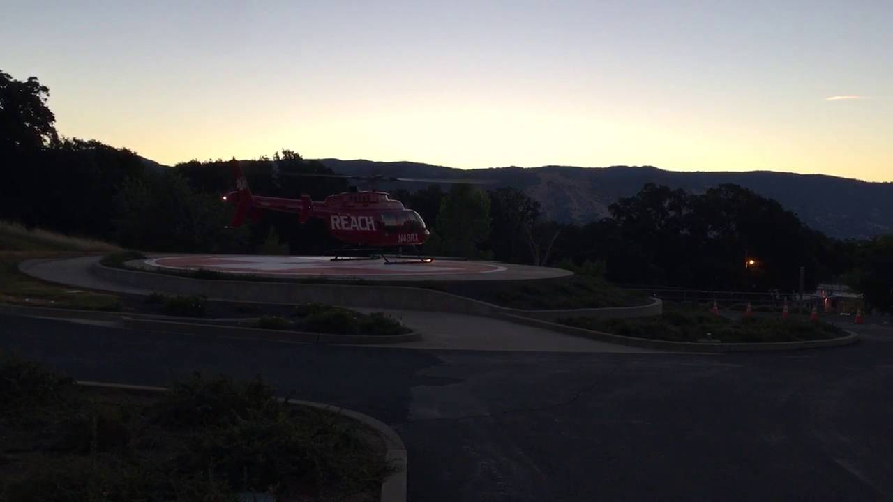 REACH Bell 407 Airlift from Sutter Lakeside Hospital, Lakeport, CA