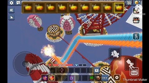 Building a large water slide in carnival map! ( Blockman go Blocky mods )