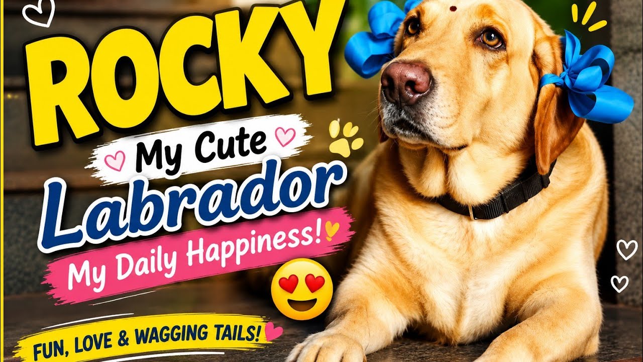 Cute moments await—watch Rocky's video now! 🐕✨ #likes #labrador #cute #pets