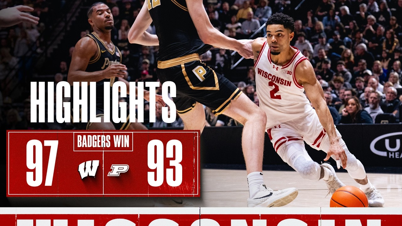 Highlights at Purdue || Wisconsin Basketball || March 7, 2026