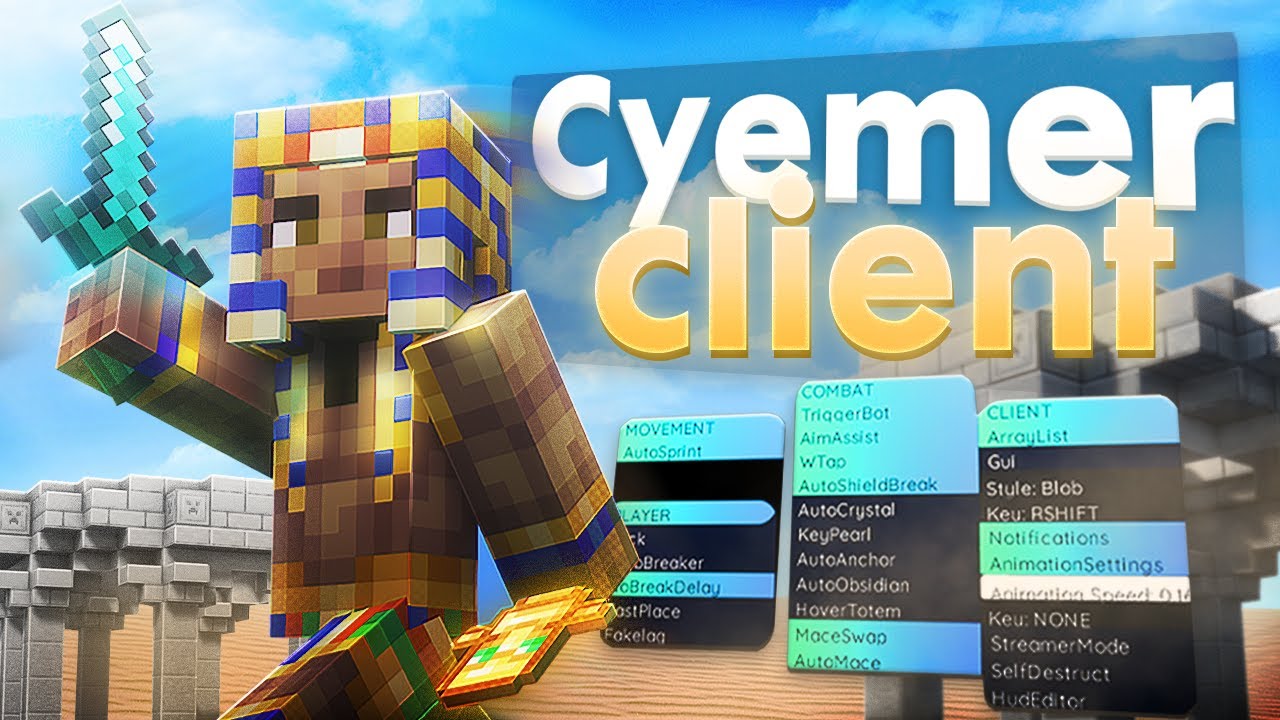 Free Hack Client: Cyemer Client on Minecraft Java 2025 - PvP Client 1. ...