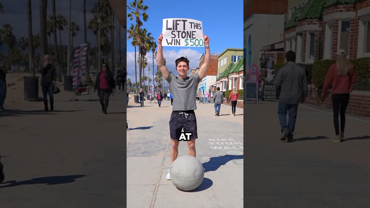 Lift the 250lbs Stone, Win $500