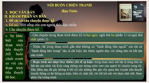 Bài giảng Nỗi buồn chiến tranh- Bảo Ninh- Ngữ văn 12 tập 1- Kết nối tri thức #haynhất