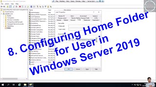 8. Configuring Home Folder for User in Windows Server 2019
