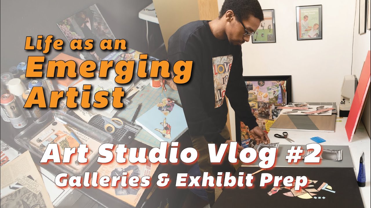 Art Studio Vlog 2: Full Time Artist Life - Gallery Tours, Exhibit Prep ...