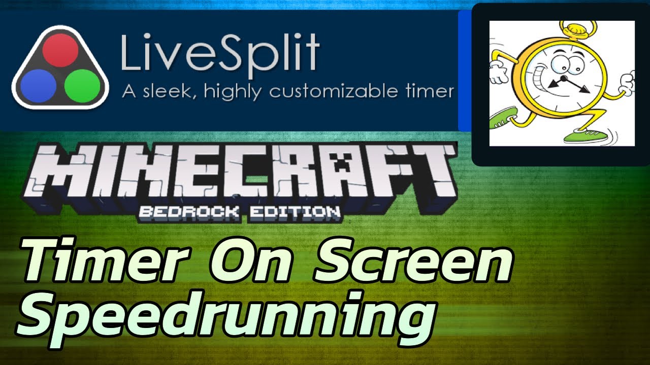 Minecraft Speedrun Timer Setup Livesplit And Obs Youtube