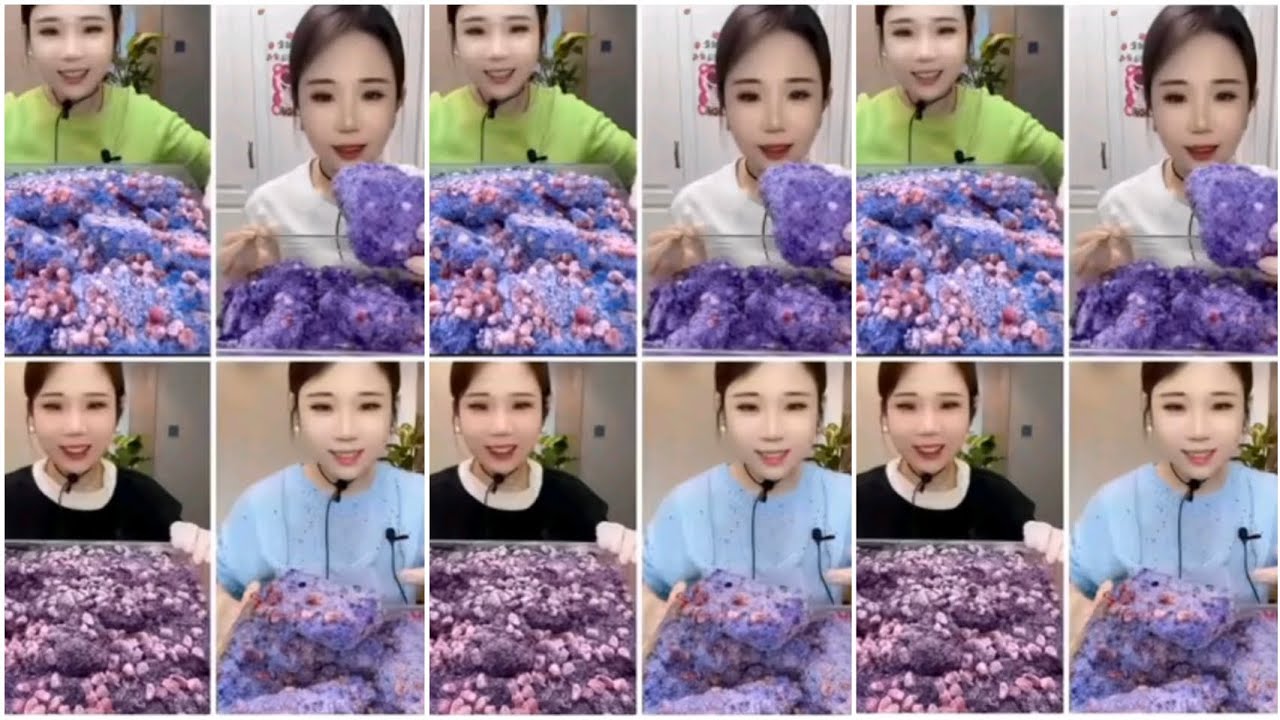 ||YY'S SQUEEZE SHAVED ICE CHUNKS EATING FROM BIG SQUARE CONTAINER ONLY BITES||