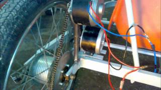 Test kart elettrico DIY 500watt a 12Volt 35km/h