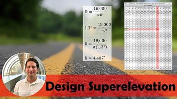 Design Superelevation for a Horizontal Curve Example Problem