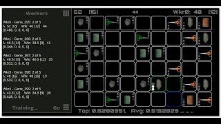Time-lapse of Genetic-Algorithm via Visual-Programming on a mobile device