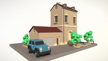Blender 2.79 Editable Low Poly apartment