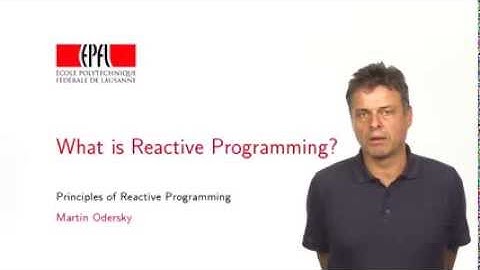 Week 1 - What is Reactive Programming
