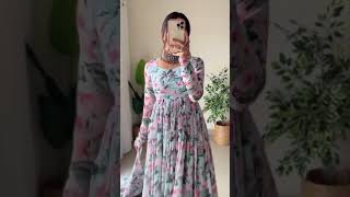 Floral printed anarkali//link in description 👉//#shorts #viral screenshot 1