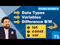 Practice session4  data types  variables  let const var  typescript  governor free it course