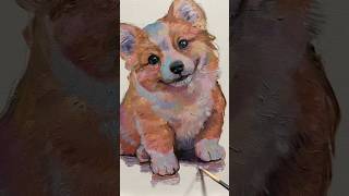 painting a corgi puppy🫧 #art #painting #artist