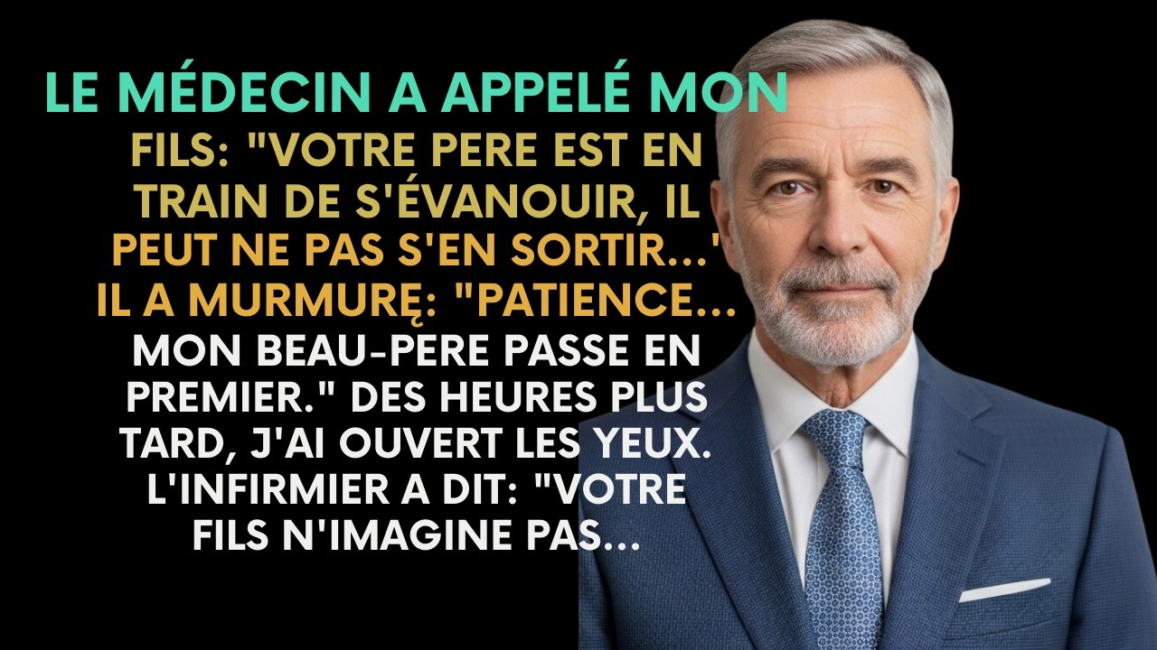 MON FILS A DIT ＂PATIENCE PAPA, MON BEAU PÈRE PASSE EN PREMIER ＂, APRÈS QUE J'AI EU DU MAL À RES
