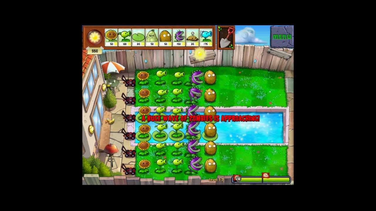 Plants Vs Zombies Level 3 2 Gameplay Pcipad Youtube 