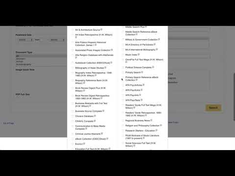 Searching Multiple EBSCO Databases
