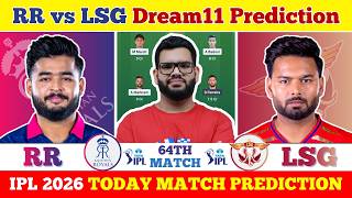 RR vs LSG Dream11 Prediction| RR vs LSG Today Match Prediction| IPL 2026 Match 64 screenshot 1
