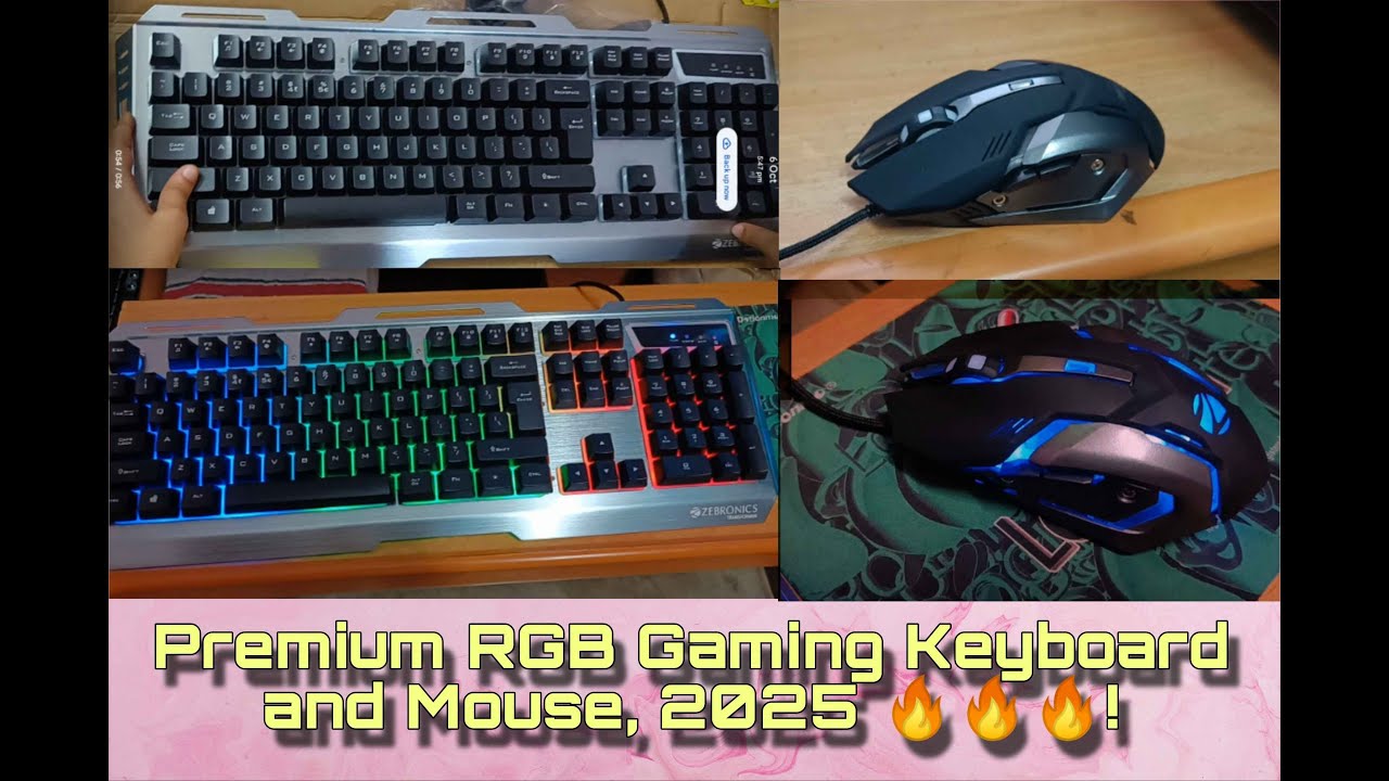 🔥 Zebronics Premium RGB Gaming Keyboard & Mouse Combo Unboxing! | Best Budget Gaming Setup 2025 💻✨