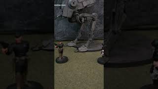 Star Wars Legion AT-ST Walks Off It's Base Surprisingly #starwarslegion #starwars #miniature