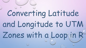 Converting Latitude and Longitude to UTM Zones with a Loop in R