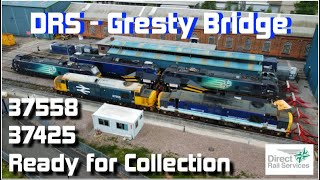 Interesting Drone Viewing DRS Crewe Gresty Bridge Depot. How long B4 37425 & 37558 are Collected !!