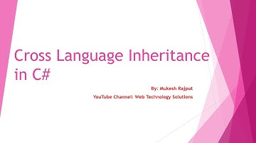 What is Cross Language Inheritance in Dot Net | By: Mukesh Rajput