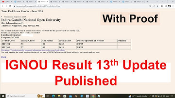 😍{Breaking News} IGNOU JUNE 2023 Exam Result 13th  Update Published (With Proof) | Check Your Result