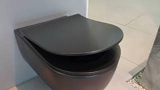 DEVIT 3020140B ART 2.0 BLACK MATT Унітаз підвісний безобідковий з кришкою soft close чорний матовий